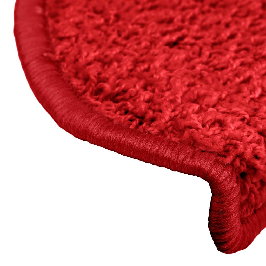 Stair Mats 30 pcs. 65x21x4 cm Red Semi-circular Large