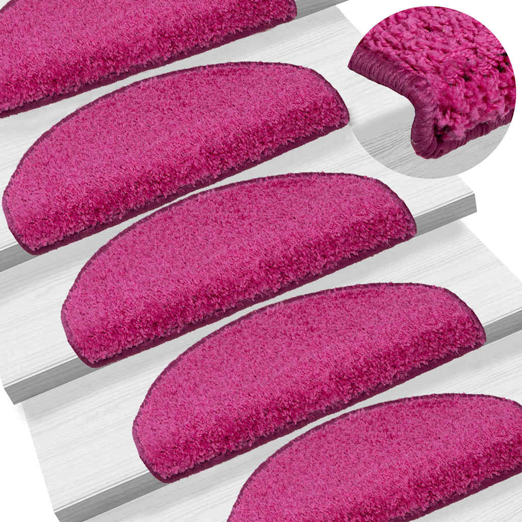 Stufenmatten 30 Stk. 65x21x4 cm Rosa Halbrund Groß