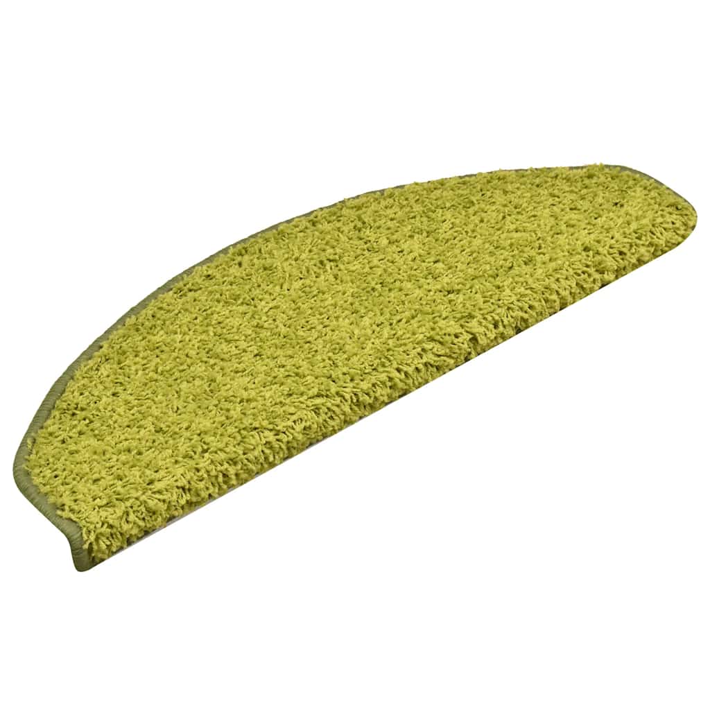Stair Mats 30 pcs. 65x21x4 cm Green Half Round Large