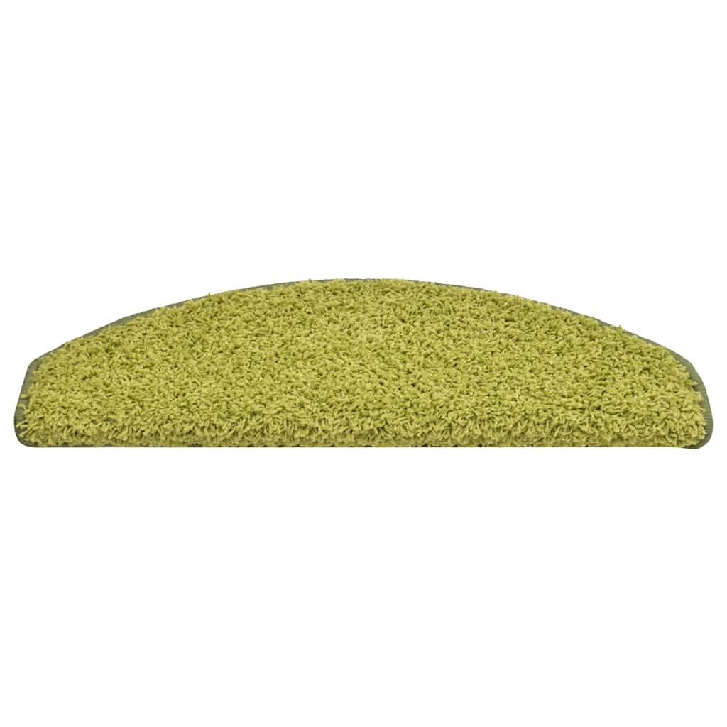 Stair Mats 30 pcs. 65x21x4 cm Green Half Round Large