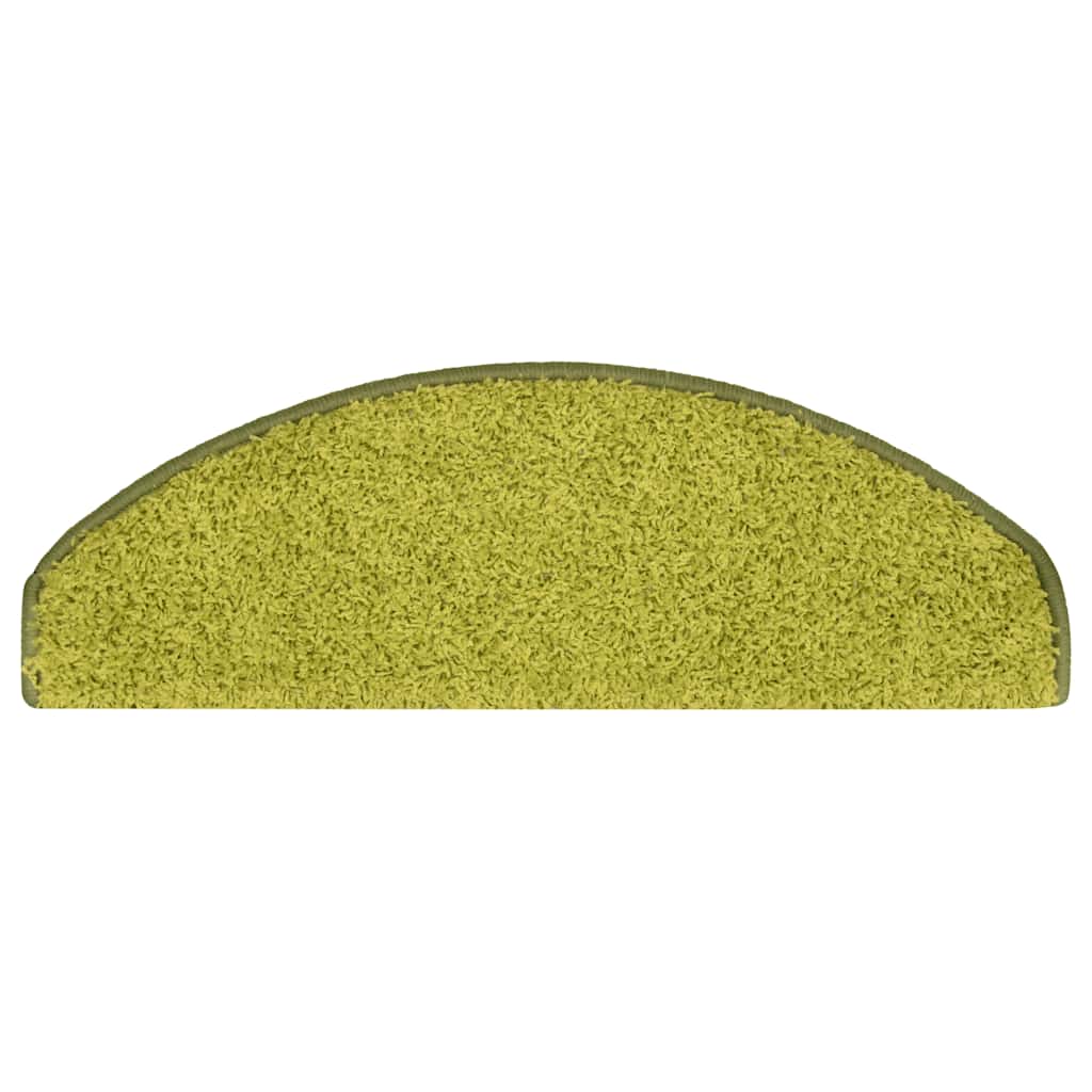 Stair Mats 30 pcs. 65x21x4 cm Green Half Round Large