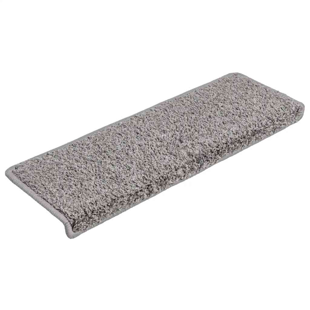 Stair Mats 30 pcs. 65x21x4 cm Grey Rectangular Edge