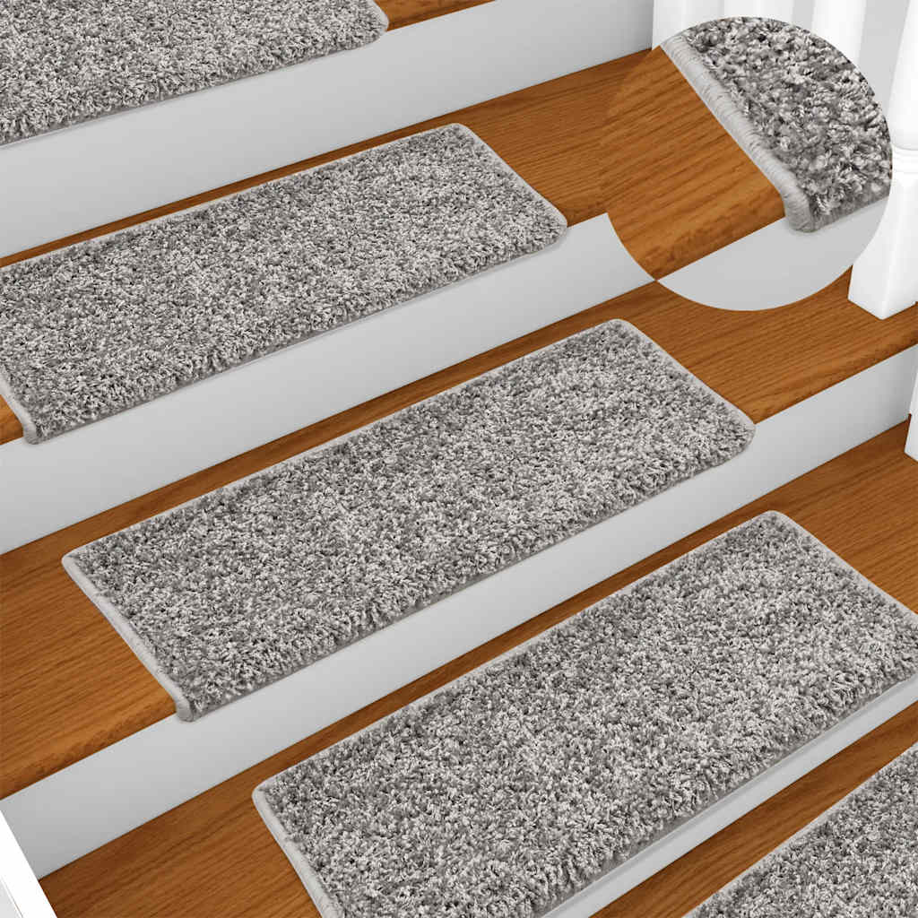 Stair Mats 30 pcs. 65x21x4 cm Grey Rectangular Edge