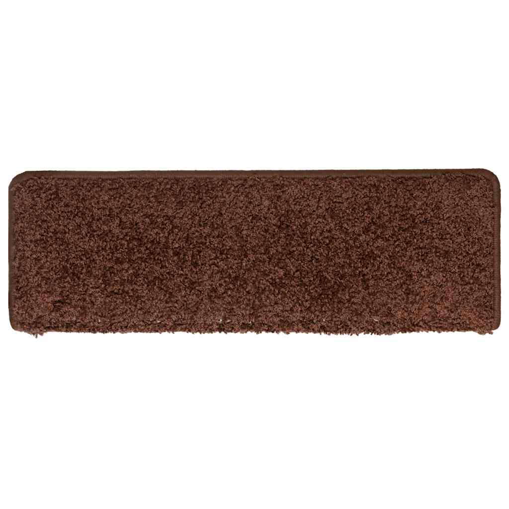 Stair Mats 30 pcs. 65x21x4 cm Brown Rectangular Edge