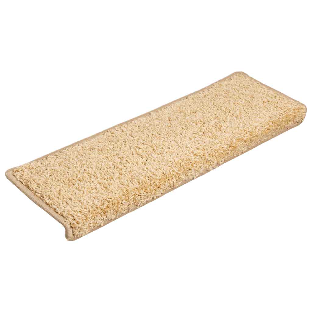 Stair Mats 30 Pcs. 65x21x4 cm Cream Rectangular Edge
