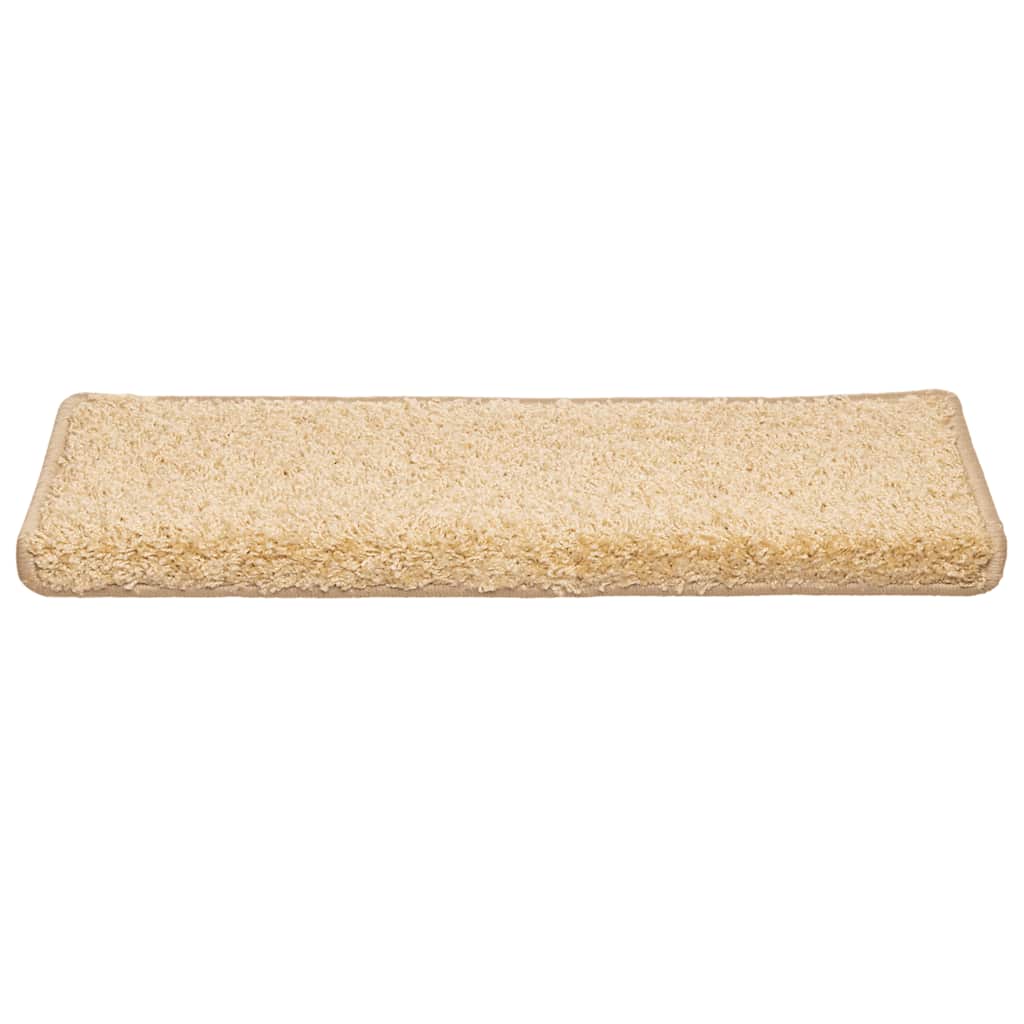 Stair Mats 30 Pcs. 65x21x4 cm Cream Rectangular Edge