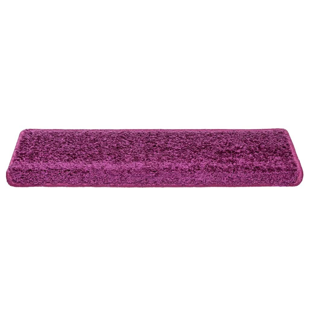 Stair Mats 30 pcs. 65x21x4 cm Violet Rectangular Edge