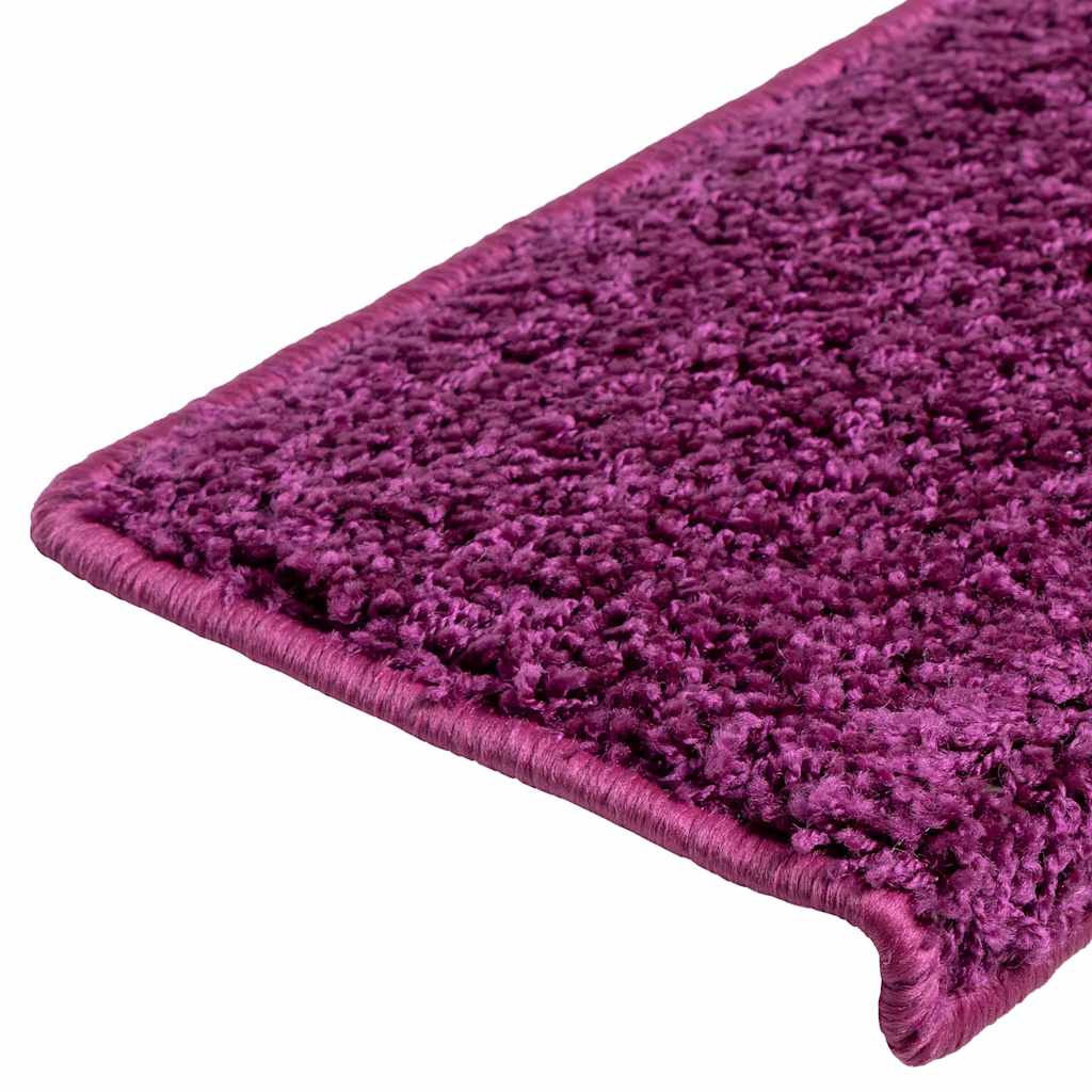 Stair Mats 30 pcs. 65x21x4 cm Violet Rectangular Edge
