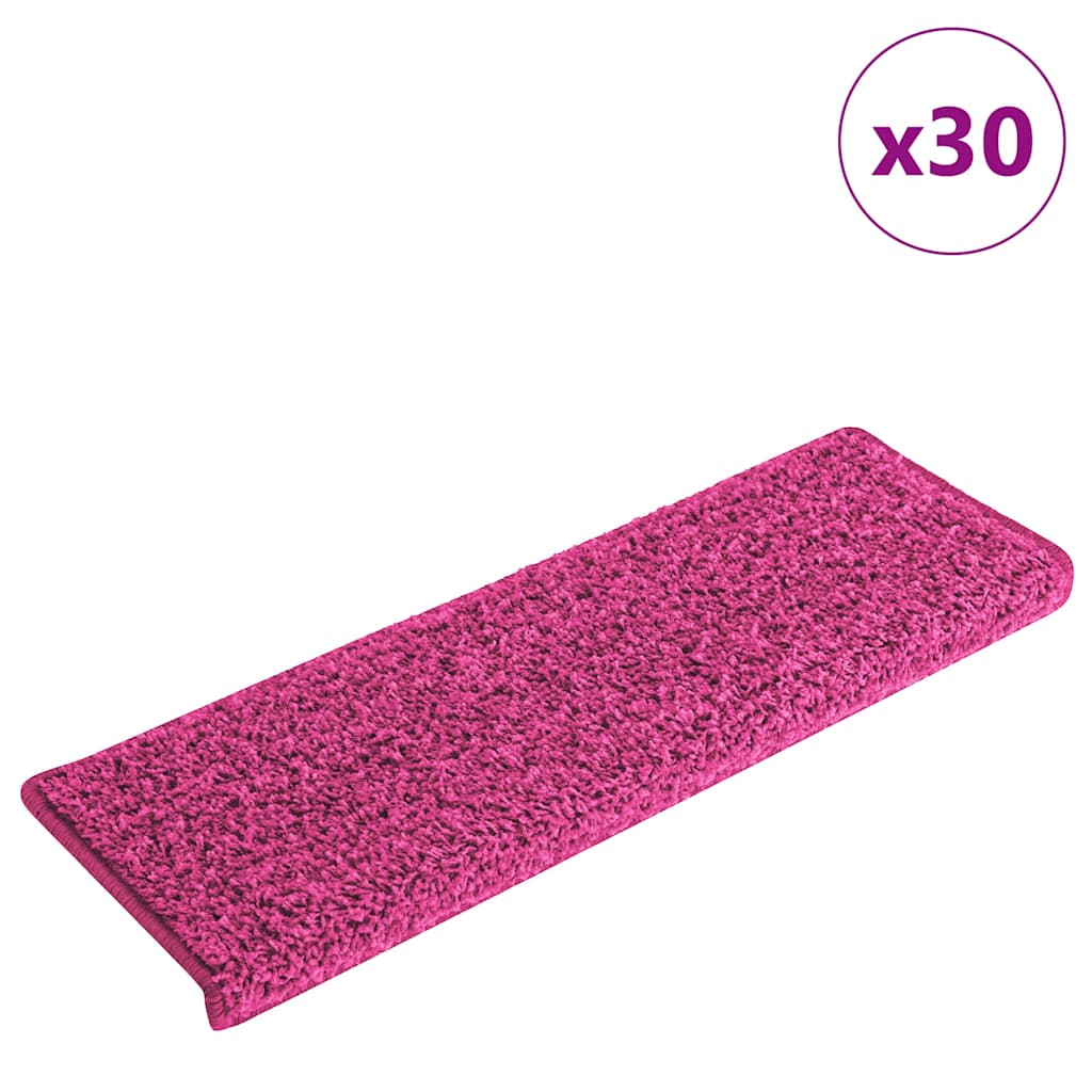 Stair Mats 30 pcs. 65x21x4 cm Pink Rectangular Edge