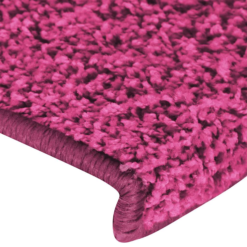 Stair Mats 30 pcs. 65x21x4 cm Pink Rectangular Edge