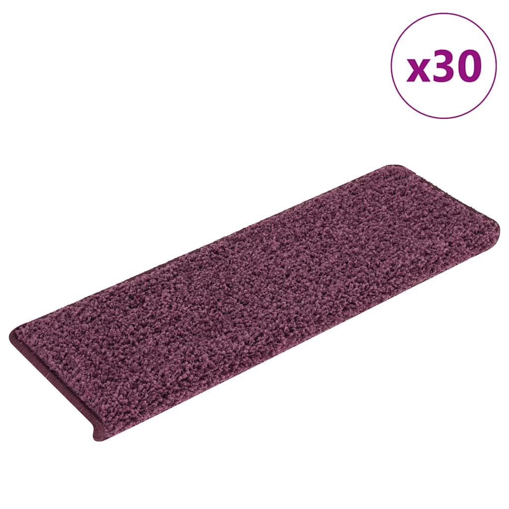 Tapis de marche 30 pcs 65x21x4 cm Violet foncé Bord rectangulaire