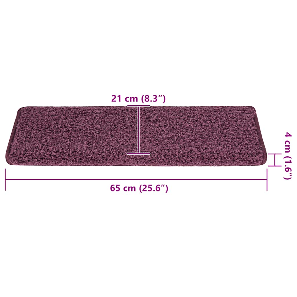 Tapis de marche 30 pcs 65x21x4 cm Violet foncé Bord rectangulaire