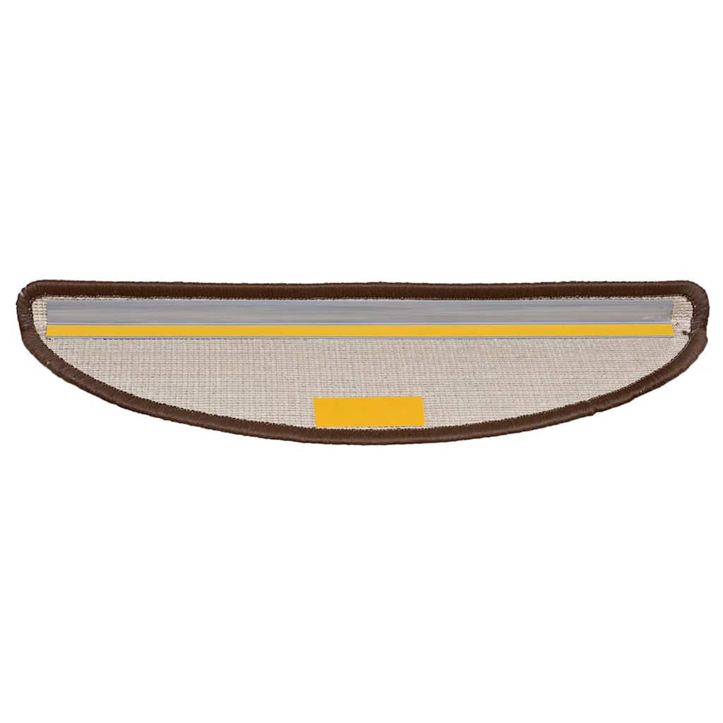 Stair Mats 20 pcs. 56x17x3 cm Brown Semicircular
