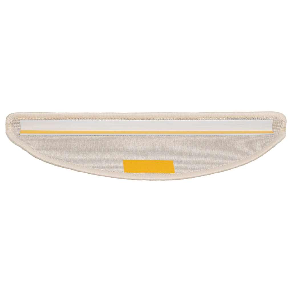 Tapis de marche d'escalier 20 pcs. 56x17x3 cm Blanc Demi-rond