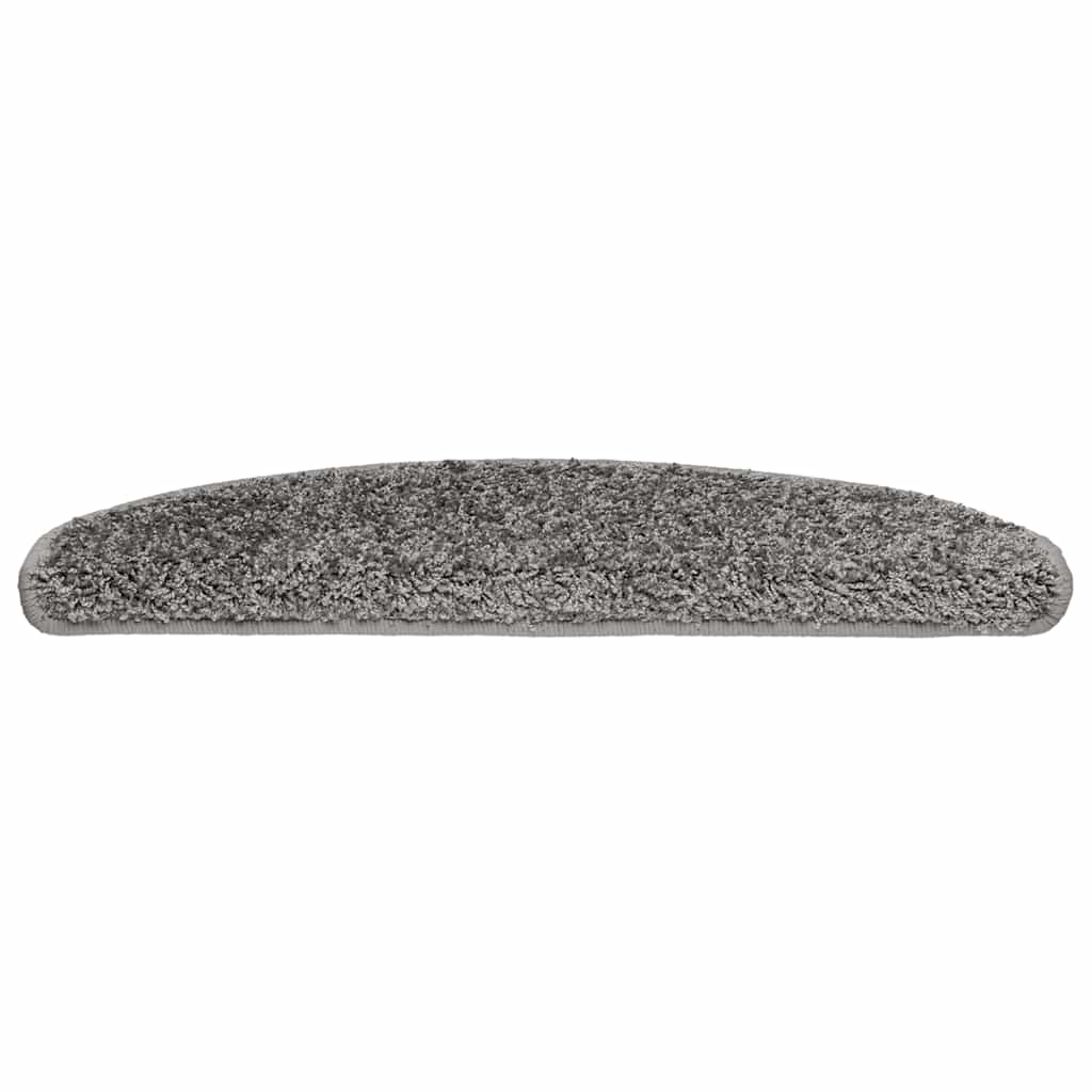 Stair Mats 20 pcs. 65x21x4 cm Grey Semicircular Large
