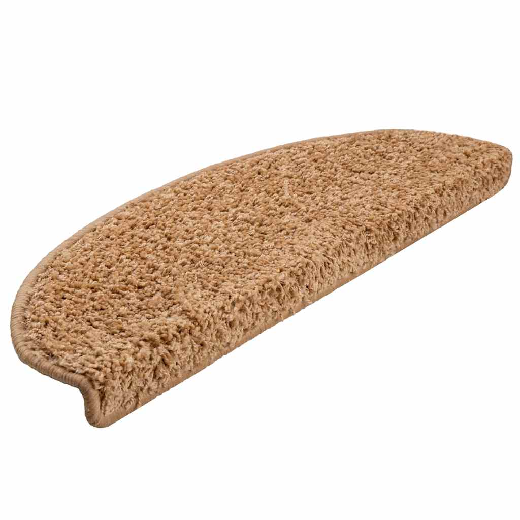 Marches de tapis 20 pièces 65x21x4 cm Beige Semi-rond Grand