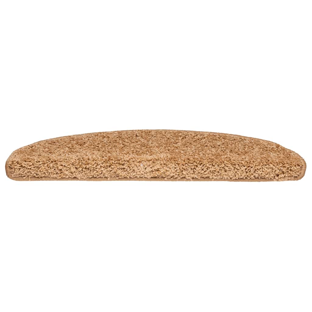 Marches de tapis 20 pièces 65x21x4 cm Beige Semi-rond Grand
