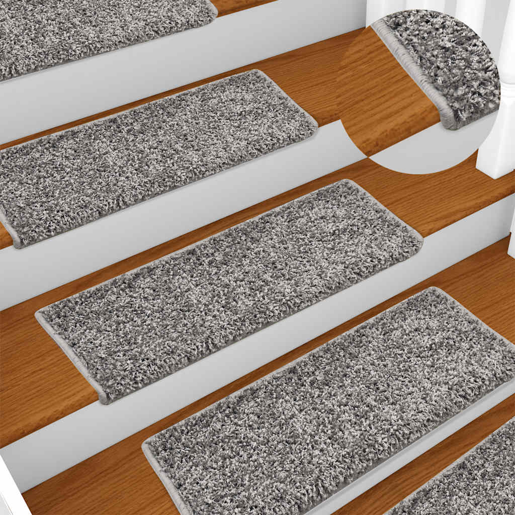 Stufenmatten 20 Stk. 65x21x4 cm Grau Rechteckiger Rand