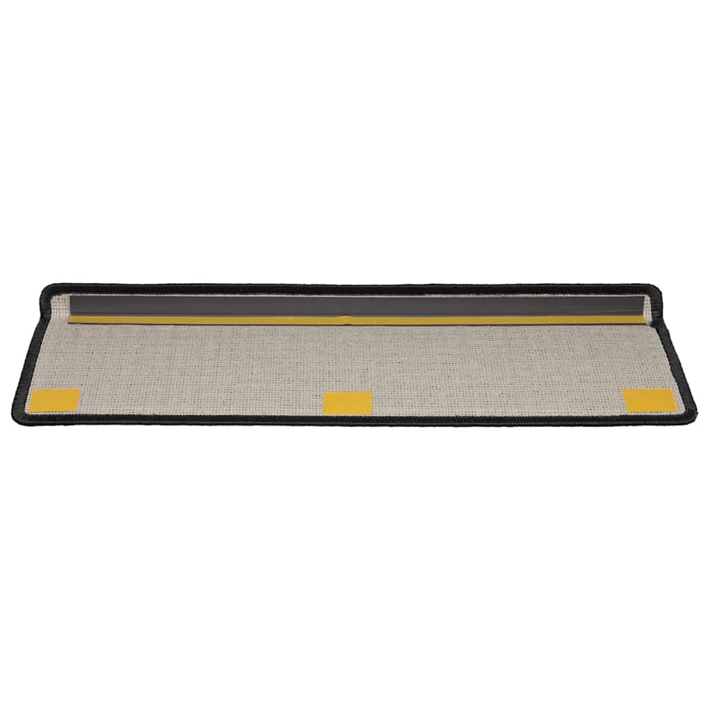 Stair mats 20 pcs. 65x21x4 cm Black Rectangular edge