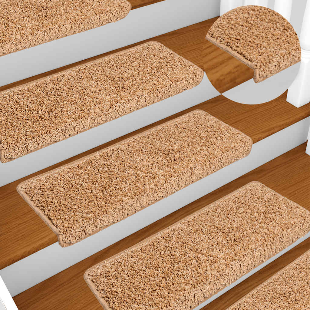 Tapis de marchettes 20 pcs. 65x21x4 cm Beige Bord rectangulaire