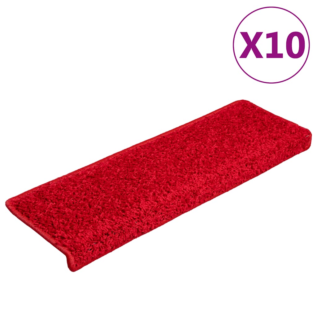 Tapis de marche 20 pièces 65x21x4 cm Rouge Bord rectangulaire