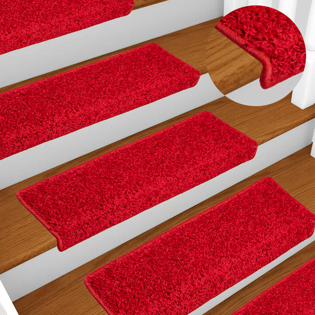 Tapis de marche 20 pièces 65x21x4 cm Rouge Bord rectangulaire