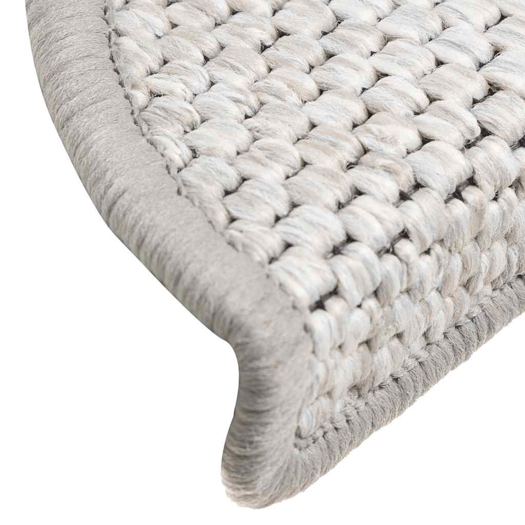 Marches d'escalier auto-adhésives aspect sisal 30 pces 56x17x3cm Platina