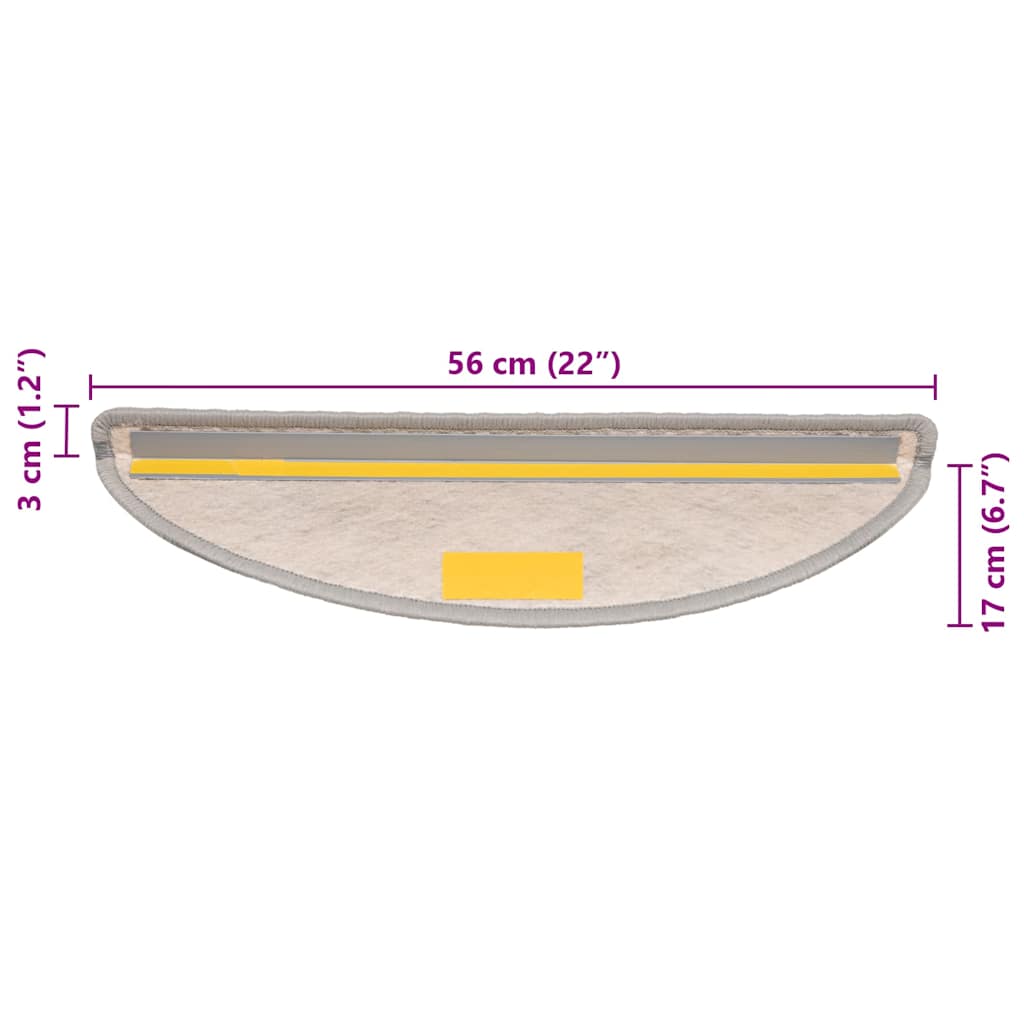 Marches d'escalier auto-adhésives aspect sisal 30 pces 56x17x3cm Platina