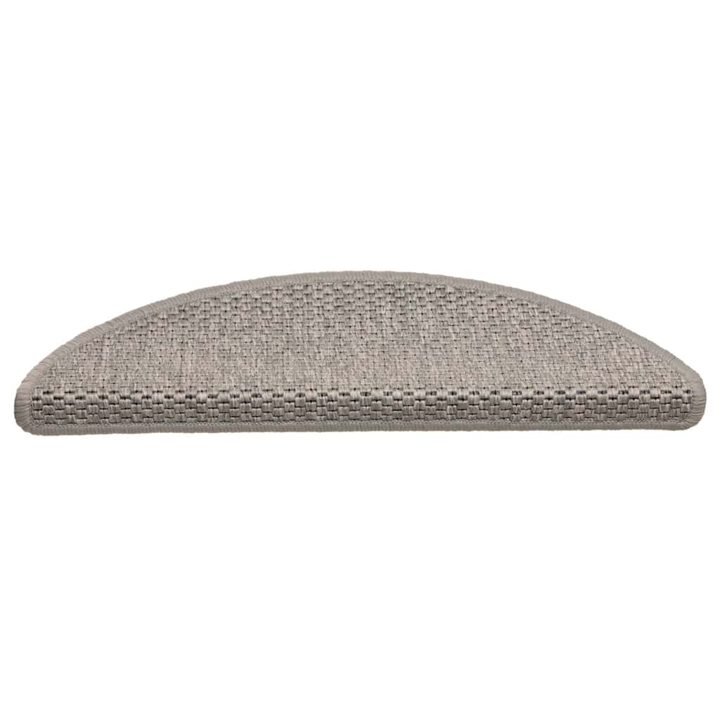 Marches d'escalier auto-adhésives aspect sisal 30 pces. 56x17x3cm Argent