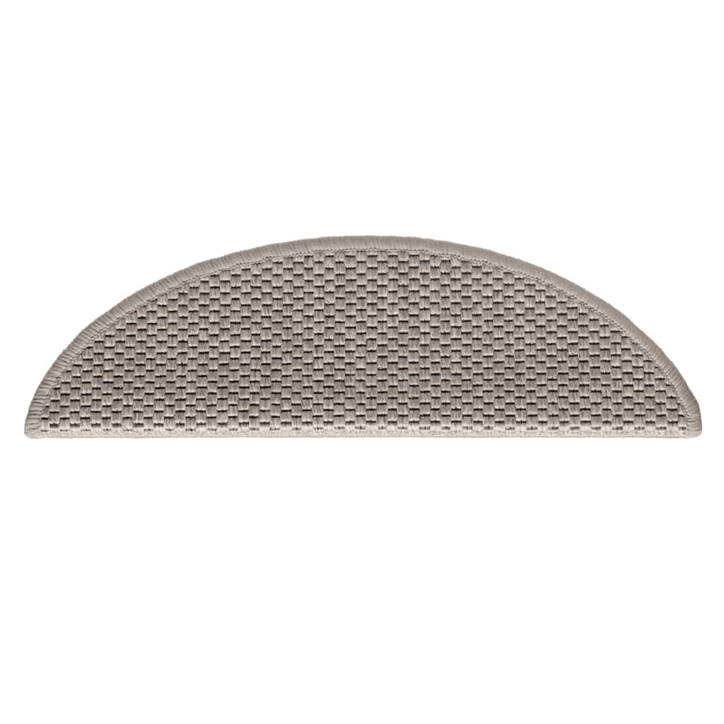 Marches d'escalier auto-adhésives aspect sisal 30 pces. 56x17x3cm Argent