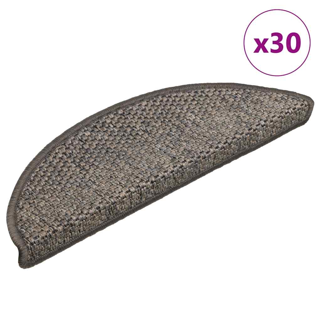 Tapis de marches autocollants aspect sisal 30 p. 56x17x3 cm