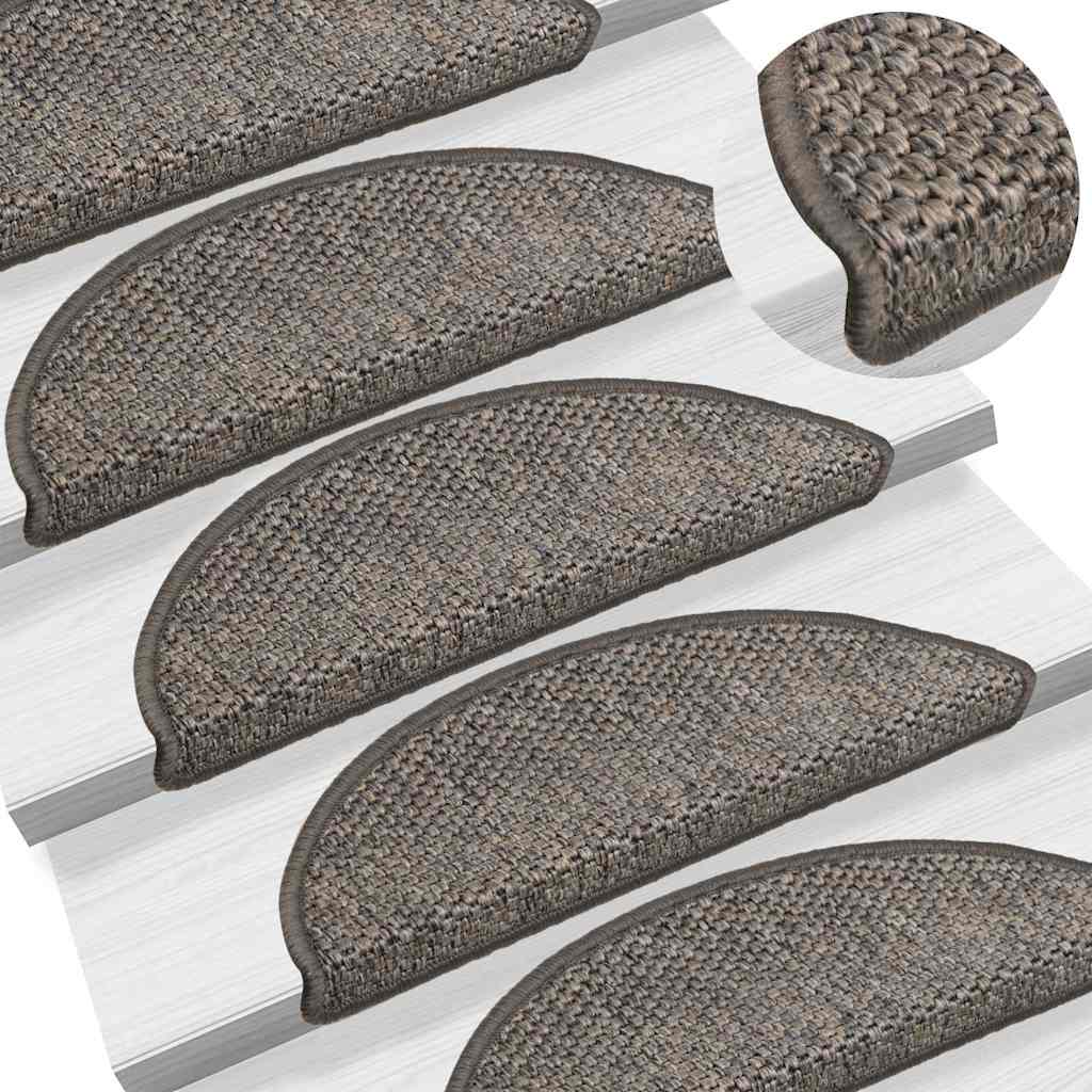 Tapis de marches autocollants aspect sisal 30 p. 56x17x3 cm