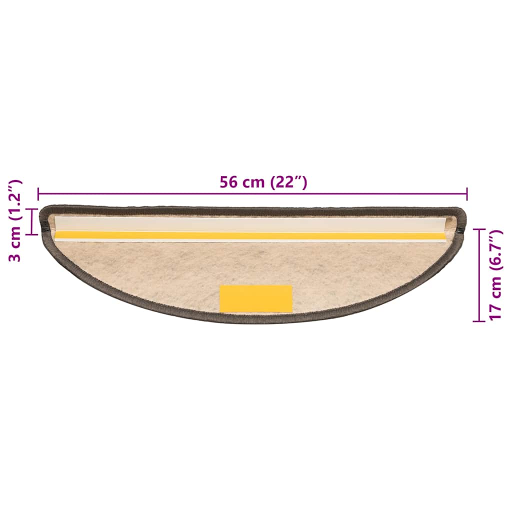 Tapis de marches autocollants aspect sisal 30 p. 56x17x3 cm