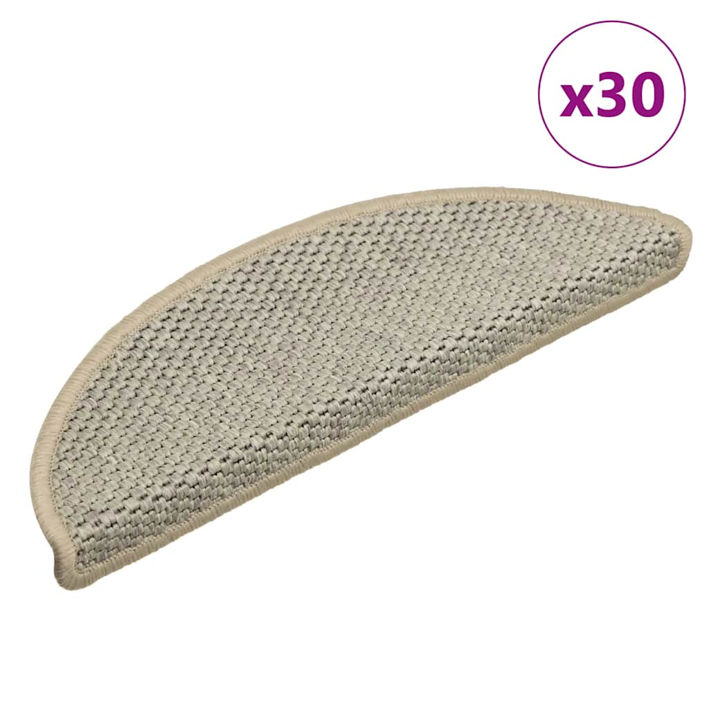 Stair Mats Self-Adhesive Sisal Look 30 pcs. 56x17x3cm