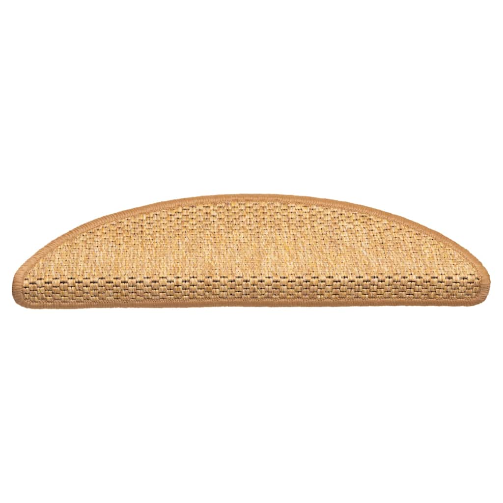 Marches d'escalier auto-adhésives aspect sisal 30 pces 56x17x3 cm sisal