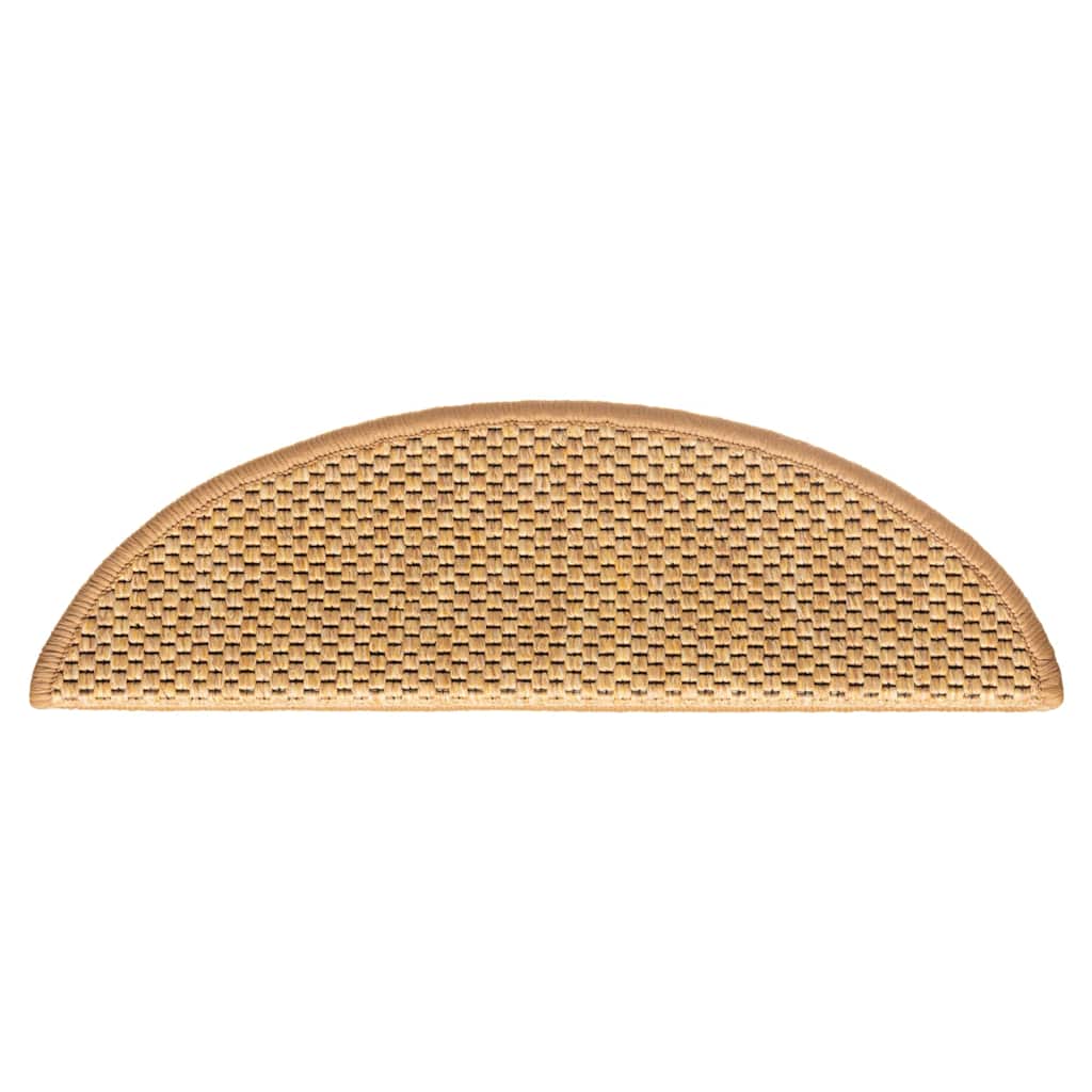 Marches d'escalier auto-adhésives aspect sisal 30 pces 56x17x3 cm sisal