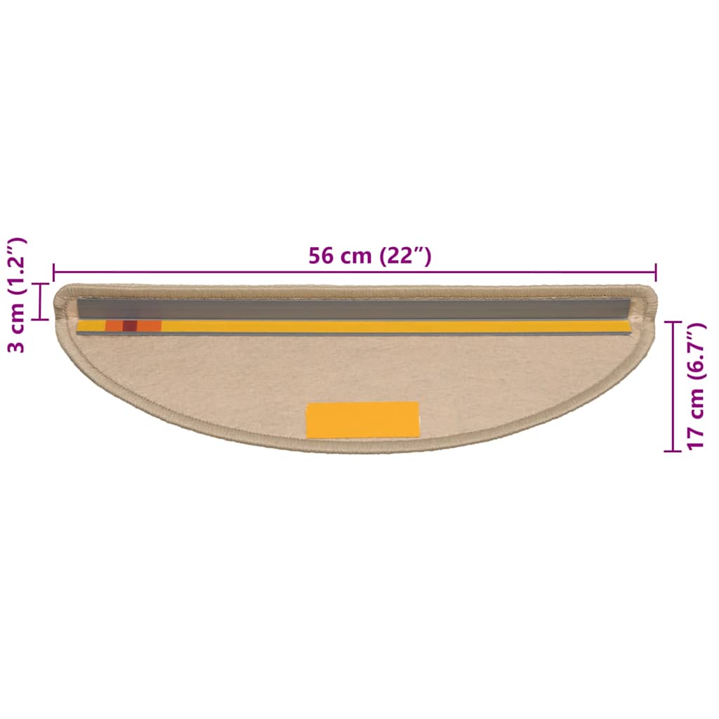Stufenmatten Selbstklebend Sisal-Optik 30 Stk. 56x17x3 cm