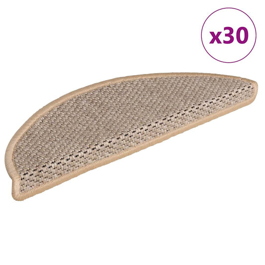 Stufenmatten Selbstklebend Sisal-Optik 30 Stk. 56x17x3 cm