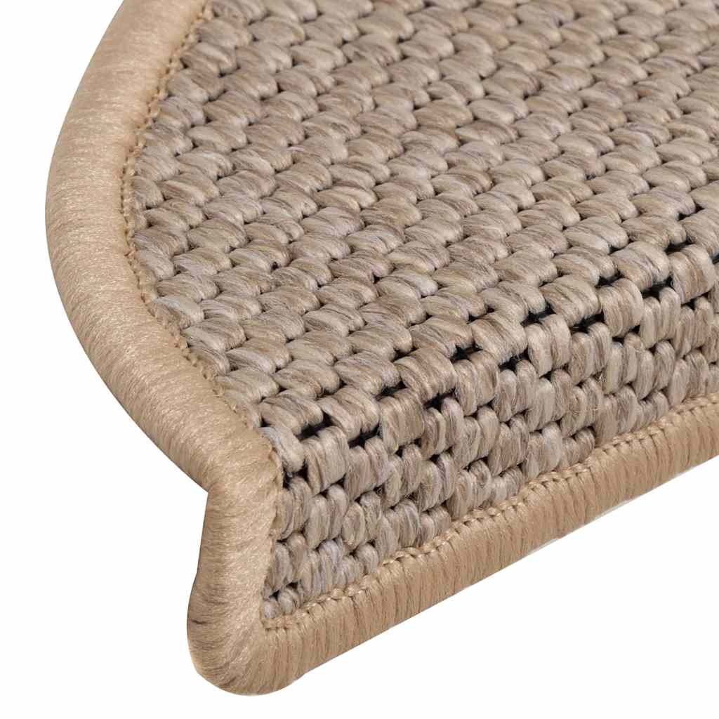 Tapis de marches autocollants aspect sisal 30 p. 56x17x3 cm