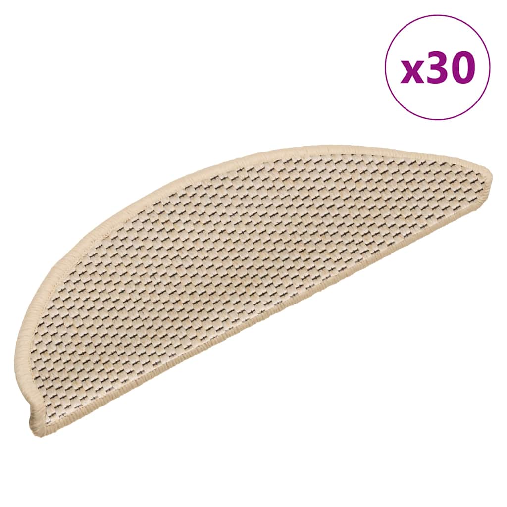Tapis de marche auto-adhésifs aspect sisal 30 pièces 56x17x3cm