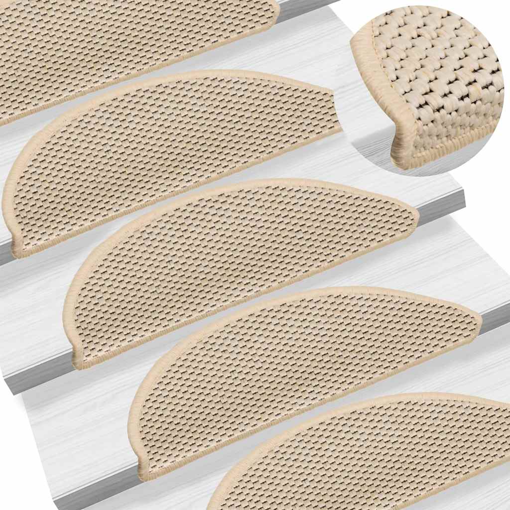 Tapis de marche auto-adhésifs aspect sisal 30 pièces 56x17x3cm
