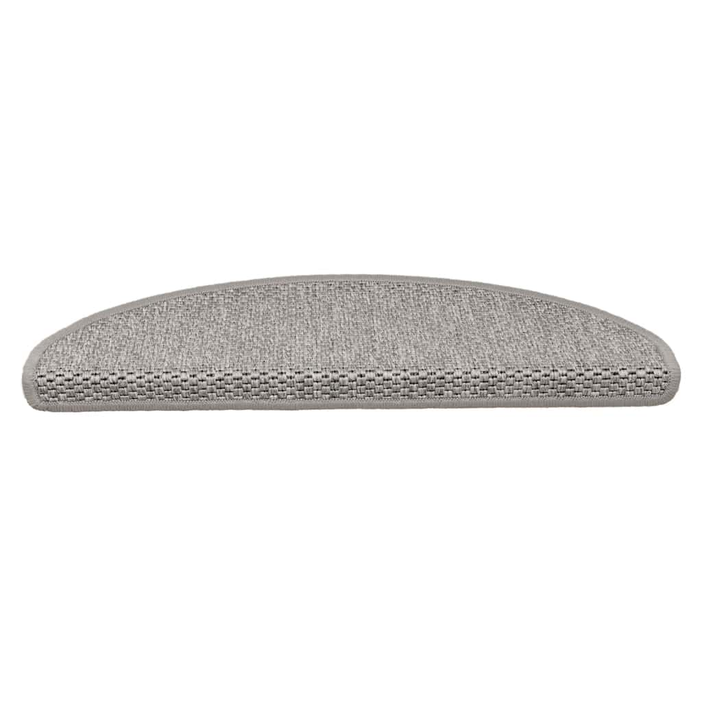 Marches de protection auto-adhésives aspect sisal 30 pièces 65x21x4cm Argent
