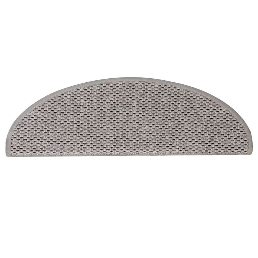 Marches de protection auto-adhésives aspect sisal 30 pièces 65x21x4cm Argent