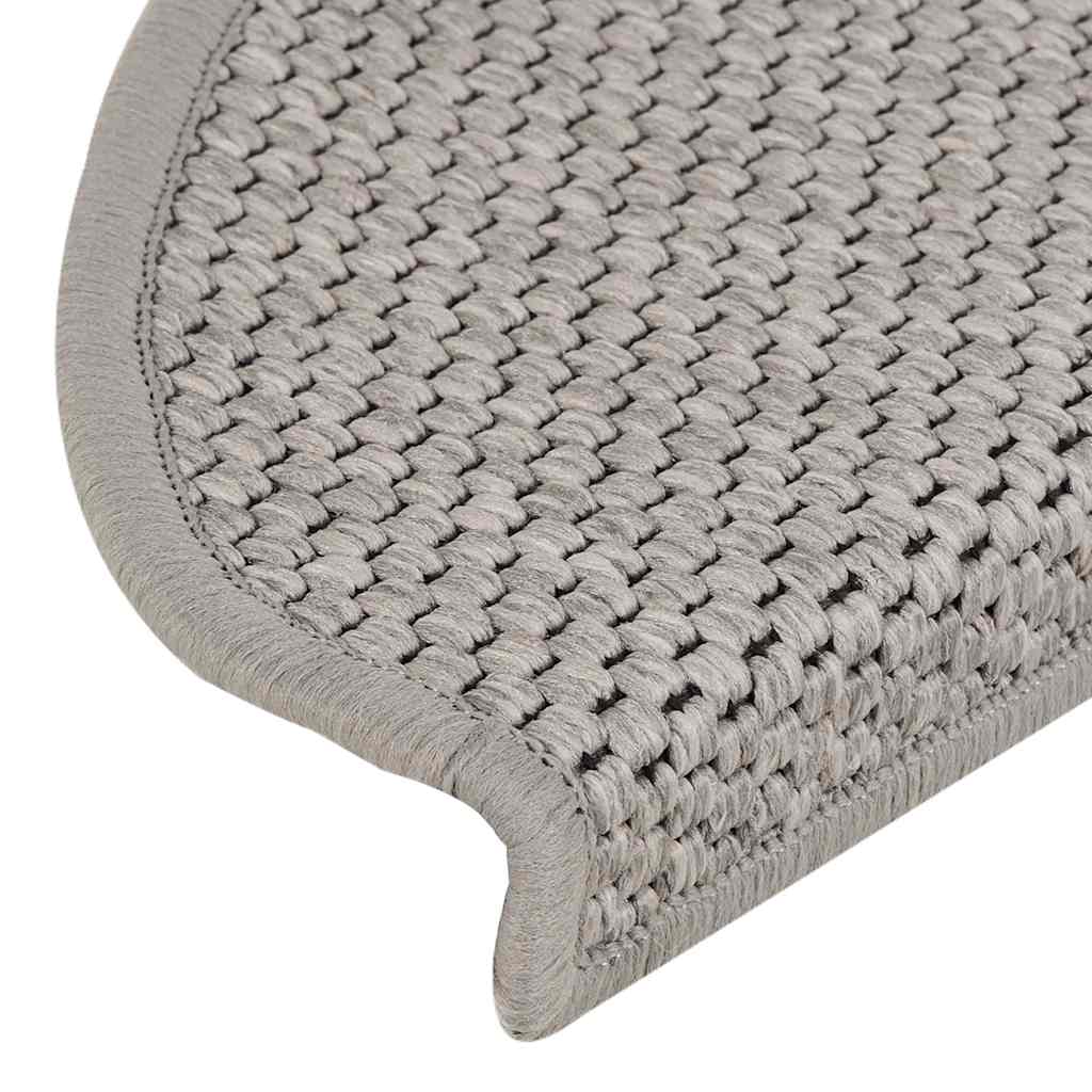 Marches de protection auto-adhésives aspect sisal 30 pièces 65x21x4cm Argent