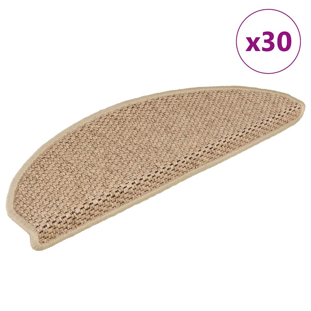 Stufenmatten Selbstklebend Sisal-Optik 30Stk. 65x21x4cm Sand