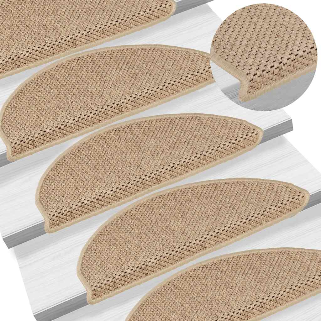 Stufenmatten Selbstklebend Sisal-Optik 30Stk. 65x21x4cm Sand