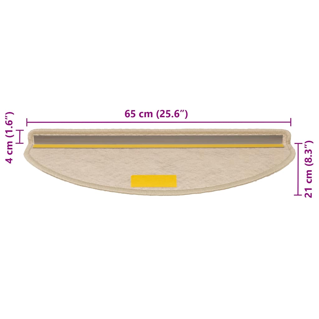 Stufenmatten Selbstklebend Sisal-Optik 30Stk. 65x21x4cm Sand