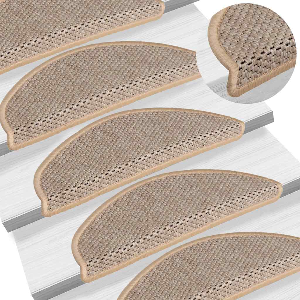 Tapis de marchettes auto-adhésifs aspect sisal 30 pièces 65x21x4cm