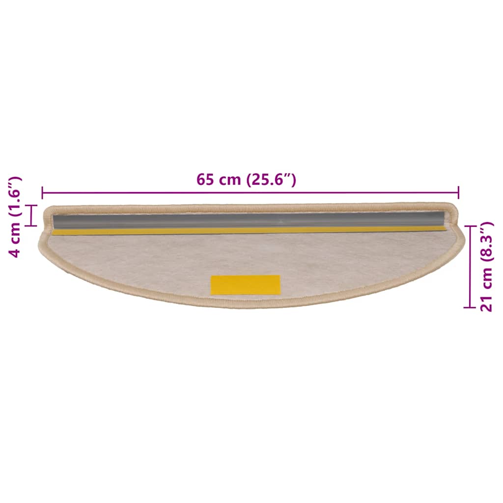 Tapis de marchettes auto-adhésifs aspect sisal 30 pièces 65x21x4cm