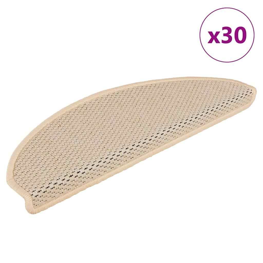 Tapis de marche auto-adhésifs aspect sisal 30 p. 65x21x4cm